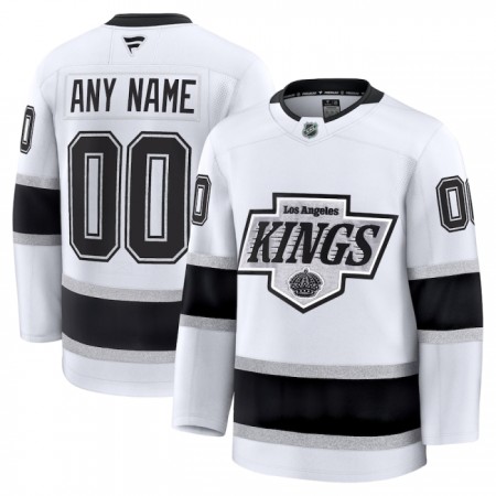 Miesten NHL Los Angeles Kings Pelipaita Custom Fanatics Premium Vieras 2024-25 Valkoinen